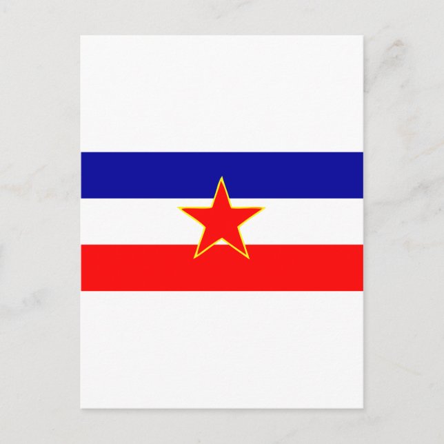 CARTÃO POSTAL BANDEIRA YUGOSLAVIA (Frente)