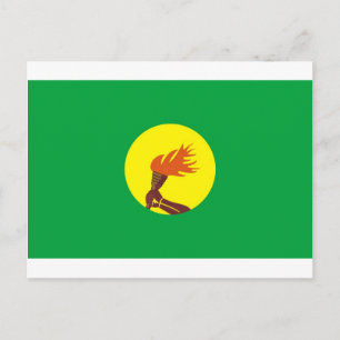 Cartão Postal Bandeira Zaire-Congo