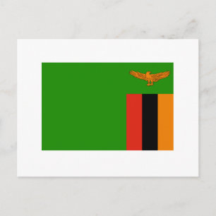 Cartão Postal Bandeira Zâmbia