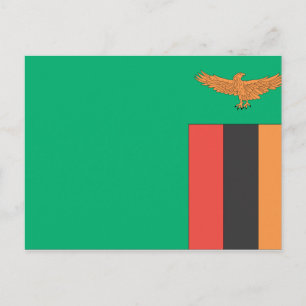 Cartão Postal Bandeira Zâmbia