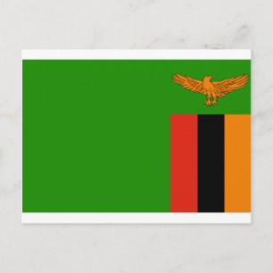 Cartão Postal bandeira zâmbia