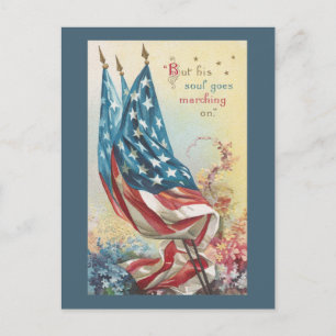 Cartão Postal Bandeiras e Flores para a Queda