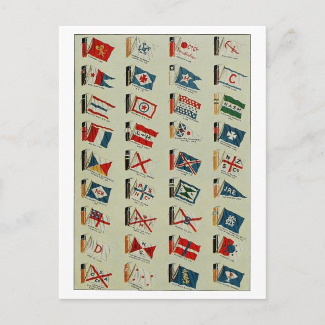 Cartão Postal "Bandeiras e funis" (Frente)