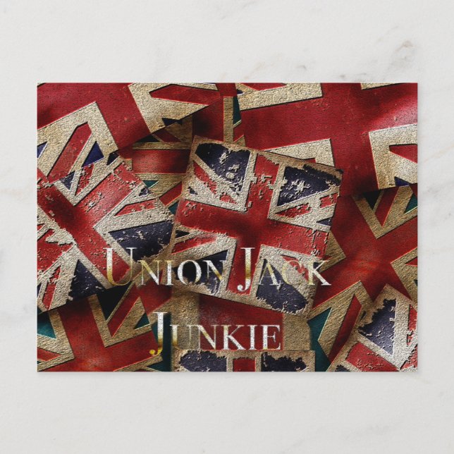 Cartão Postal Bandeja da União Europeia com bandeira inglesa ret (Frente)