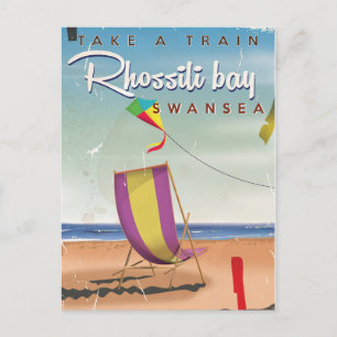 Cartão Postal Bandeja de viagens vintage de Swansea