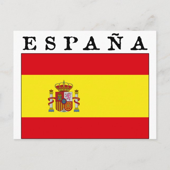 Cartão Postal Bandera Española (Frente)