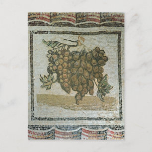 Cartão Postal Bando de uvas brancas, mosaico romano