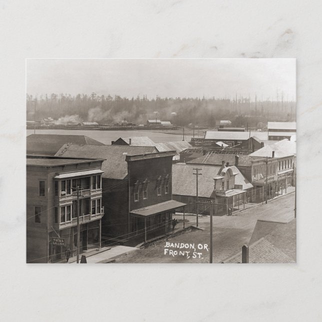 Cartão Postal Bandon OR, cerca de 1900 (Frente)