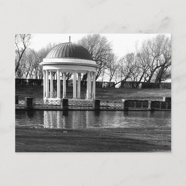 Cartão Postal Bandstand, Stanley Park B/W (Frente)