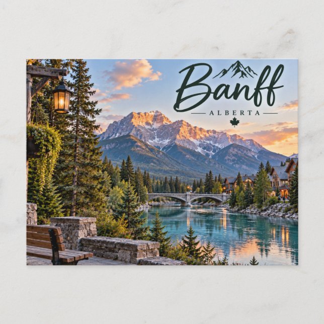Cartão Postal Banff, Alberta (Frente)