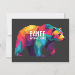 Cartão Postal Banff National Park Canada Colorors Bear