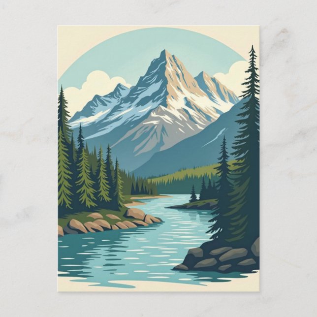 Cartão Postal Banff National Park Canada retro Viagem (Frente)