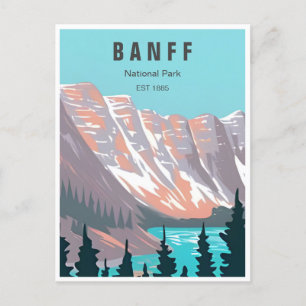 Cartão Postal Banff National Park Canada Viagem Vintage