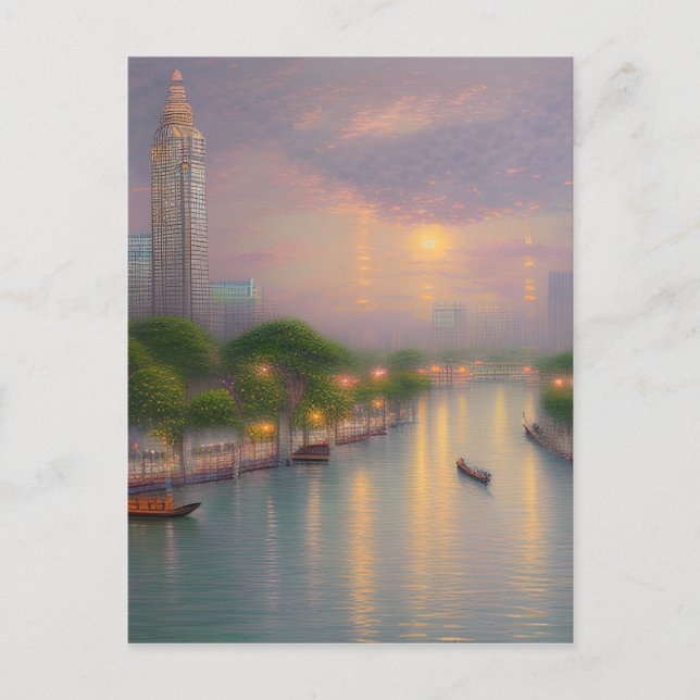 Cartão Postal Bangkok é a capital da Tailândia e uma das (Frente)