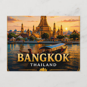 Cartão Postal Bangkok Tailândia Aventura Capital Tropical 🌴