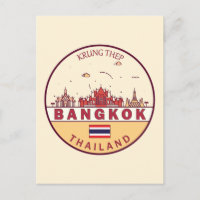 Bangkok Tailândia Cidade do Skyline Emblem