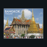 Cartão Postal Bangkok Tailândia Que Phra Kaew Emerald Buddha<br><div class="desc">Ouro Chedis e Wat Phra Kaew,  lar do Buda Esmeralda no centro de Bangkok,  Tailândia no exótico sudeste asiático.</div>