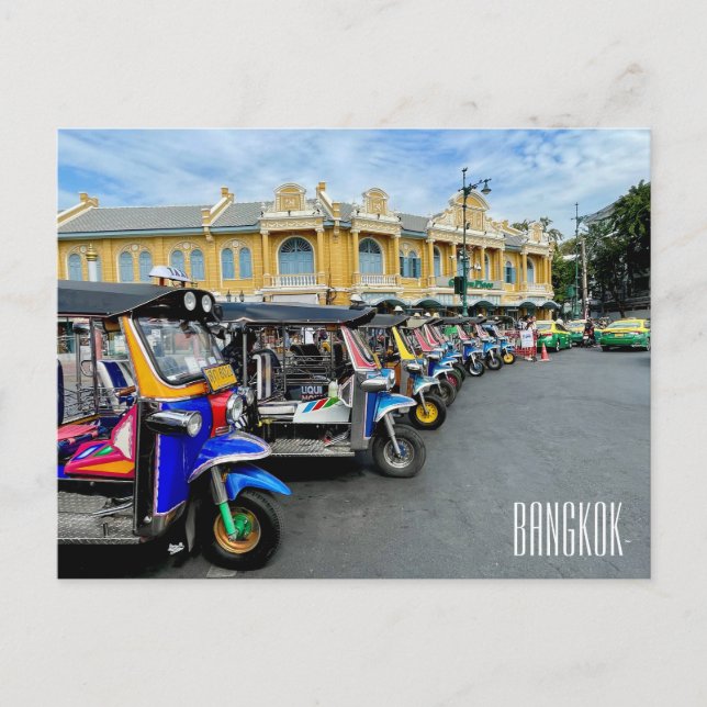 Cartão Postal bangkok tuk tuk não precisa ser traduzido, pois é  (Frente)