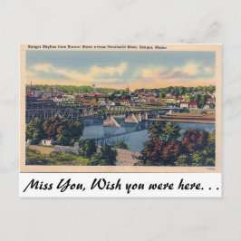 Cartão Postal Bangor Skyline, Bangor Maine