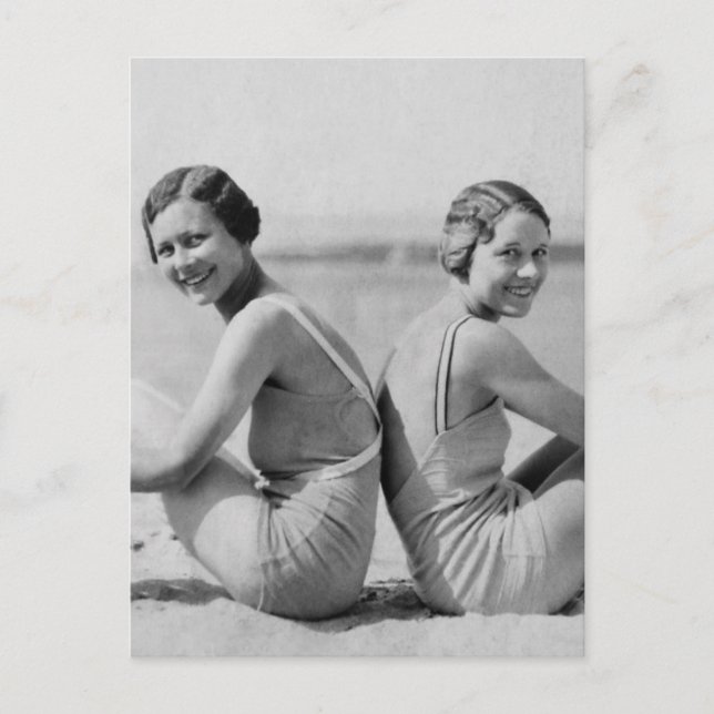 Cartão Postal Banhistas da Vintage (Frente)