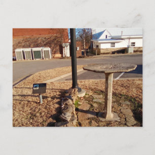 Cartão Postal Banho de Pássaros Memorial Hughes: Arkansas