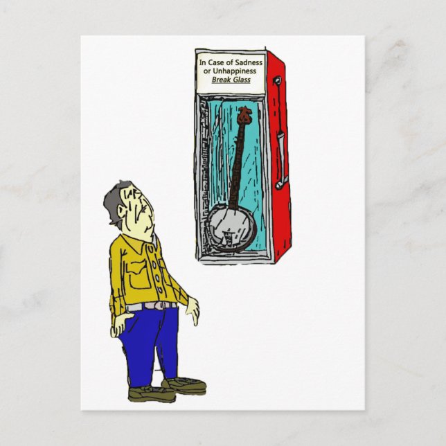 Cartão Postal Banjo de emergência (Frente)