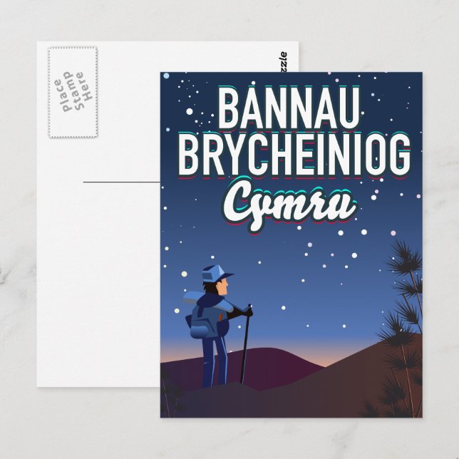 Cartão Postal Bannau Brycheiniog Cymru (Frente/Verso)