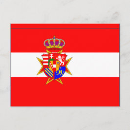 Cartão Postal Banner branco vermelho Grão-Ducado da Toscana