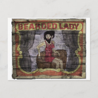 Cartão Postal Banner Canival Lady Vintage