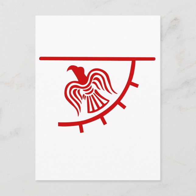 Cartão Postal Banner da águia (Frente)