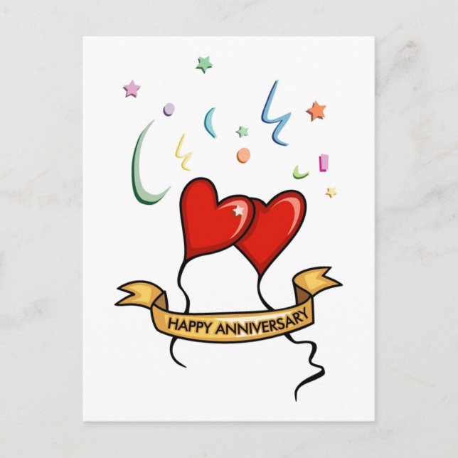 Cartão Postal Banner de aniversário feliz (Frente)