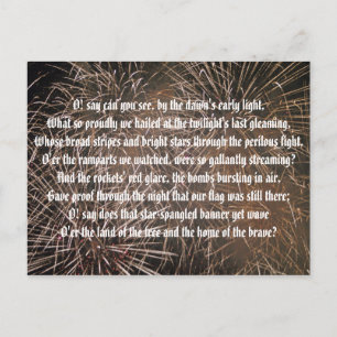 Cartão Postal Banner e Fireworks com rotação de estrelas