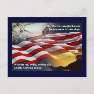 Cartão Postal Banner Liberty Star Spangled