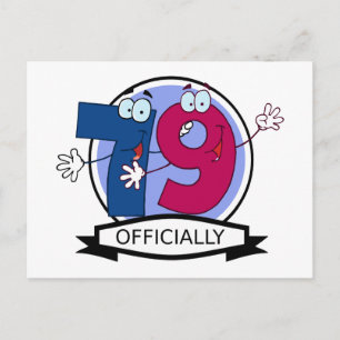 Cartão Postal Banner oficial de aniversário de 79