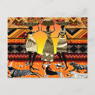 Cartão Postal Banquete africano