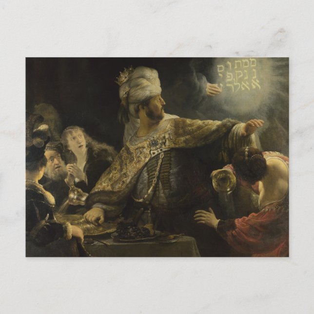 Cartão Postal Banquete de Belshazzar (Frente)