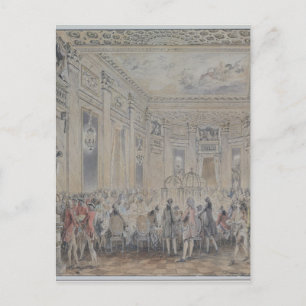 Cartão Postal Banquete de Madame du Barry para o Luís XV