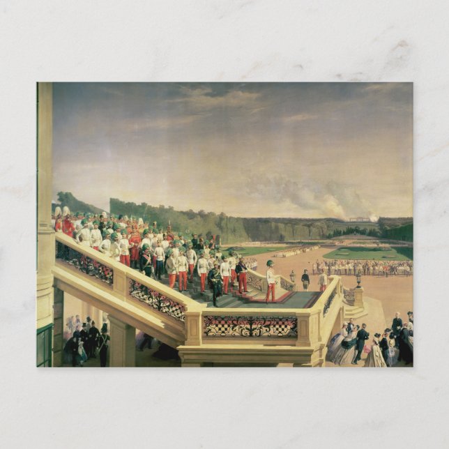 Cartão Postal Banquete do Tribunal nos Jardins do Palácio de Sch (Frente)