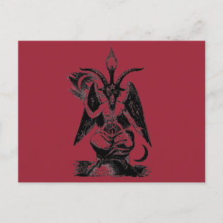 CARTÃO POSTAL BAPHOMET VERMELHO