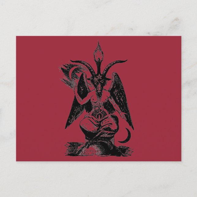CARTÃO POSTAL BAPHOMET VERMELHO (Frente)