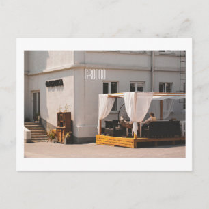 Cartão Postal Bar de vida da arquitetura da cidade de Grodno Bel