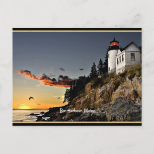 Cartão Postal Bar Harbour, fotografia cênica Maine