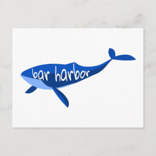 Cartão Postal Bar Harbour Maine Whale