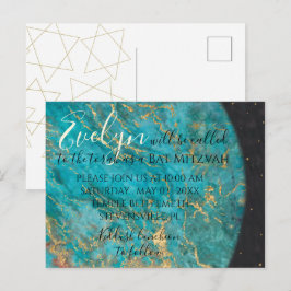 Cartão Postal Bar ou Bat Mitzvah Fora deste Mundo