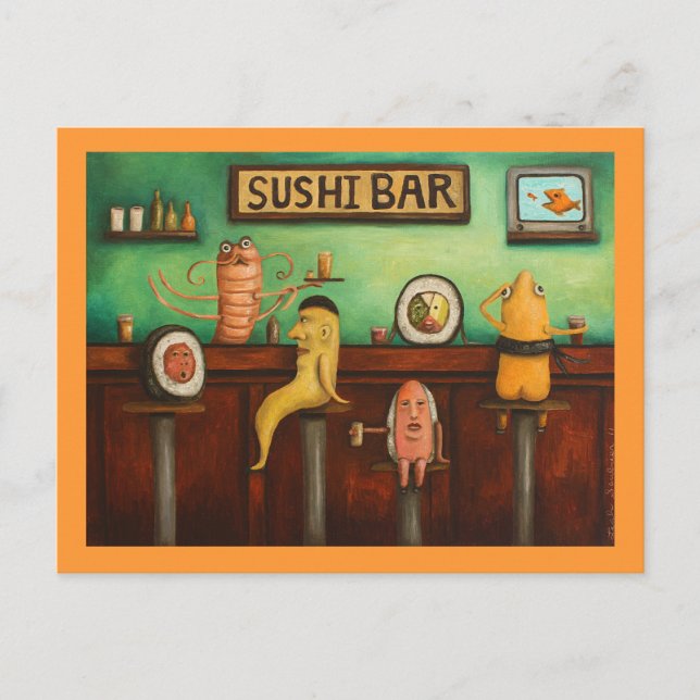 Cartão Postal Bar Sushi (Frente)