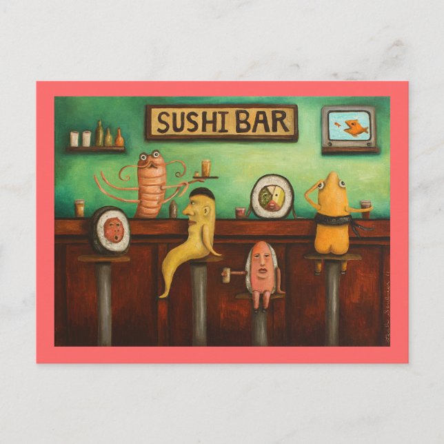 Cartão Postal Bar Sushi (Frente)