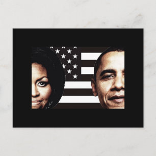 Cartão Postal Barack e Michelle Obama Foto