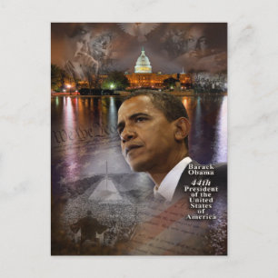 Cartão Postal Barack Obama 44 dos Estados Unidos