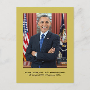 Cartão Postal Barack Obama, 44 Presidente dos Estados Unidos