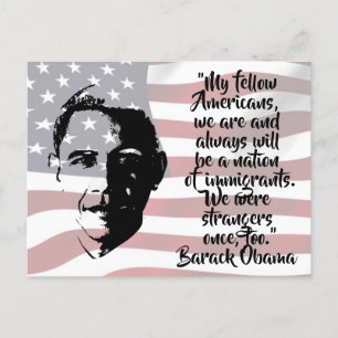 Cartão Postal Barack Obama Citação com Cartão-Postal Americano